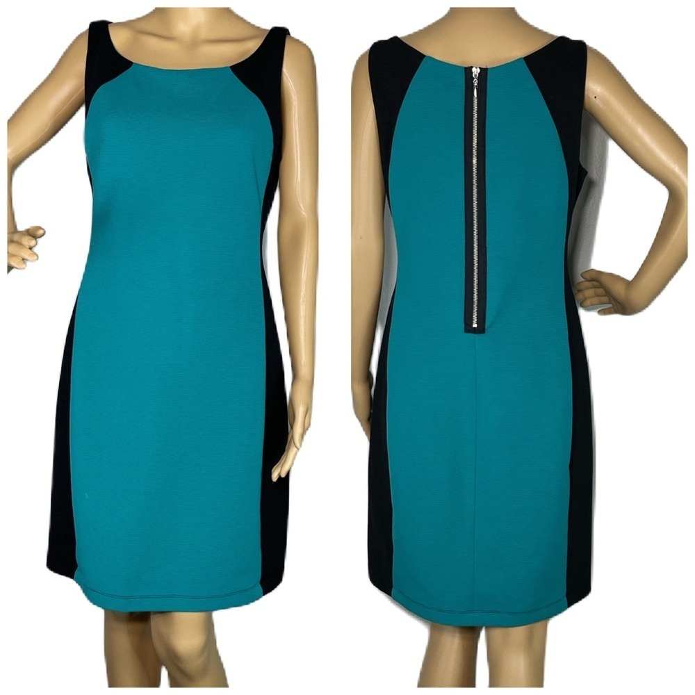 B. Smart Color block Sleeveless Dress Sz 12